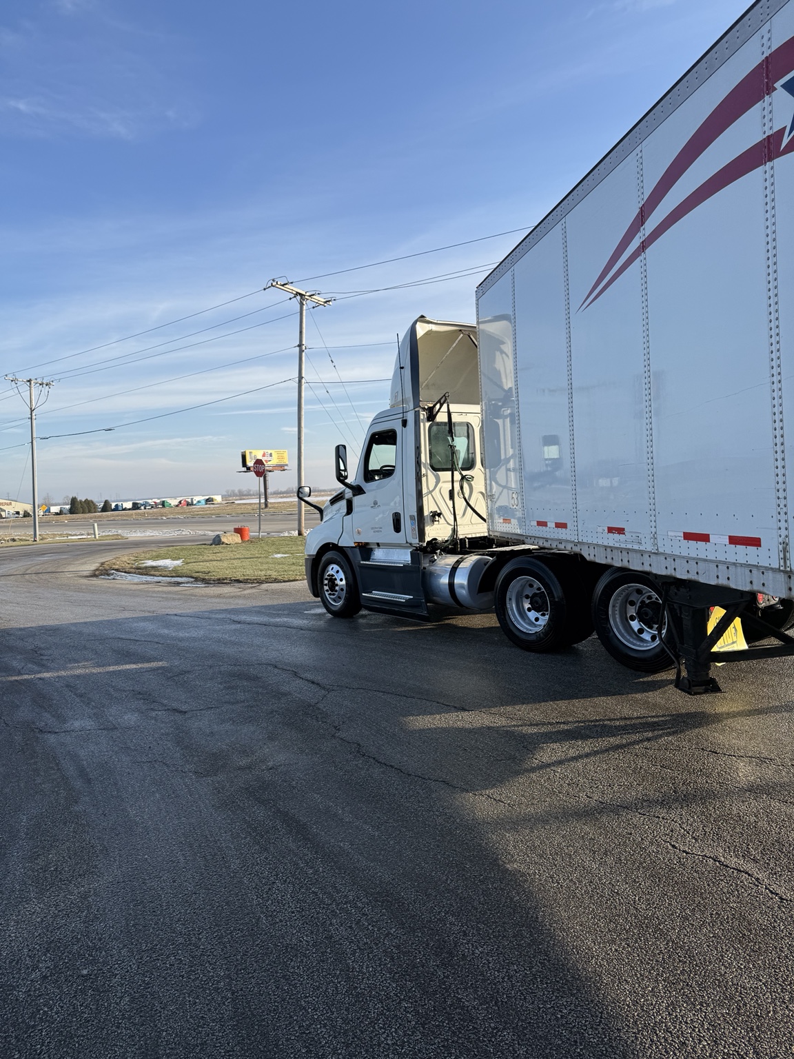 Semi truck on the road